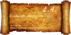 Ludwigh Asztrid névjegykártya